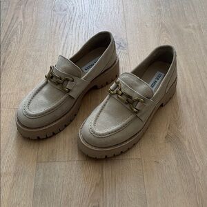 Steve Madden Lyanna Platform Loafer In Tan Suede - Size 6.5